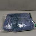 Women's Casual Denim Romper Belted Lantern Sleeve Jean Jumpsuits with Pockets (Large, Medium Blue)