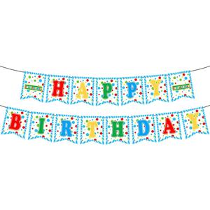Friend Birthday Banner for Street Theme Party Supplies Colorful Happy Birthday Hanging Decorations Banner