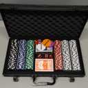 Queensell Poker Set with 300 Poker Chips 11.5 Gram for Texas Holdem  Professional Weight Poker Chips Set with 2 Decks Cards, Big Small Dealer Buttons, and Dices  Premium Poker in Aluminum Case