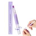 CORACIK Ceramic Cuticle Pusher & Oil Pen - 2ml Lavender Fragrance Nail Care Tool | Tool for Damaged Nails, Removes Cuticles & Hangnails, Moisturizes & Brightens (Purple)