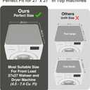 2 PACKS SEIRI Washer and Dryer Topper, 26" x 26" Silicone Dryer Top Protector Mats for Flat Top Surface Cover and Front Load Washing Machine Non-Slip Waterproof Laundry Topper Mat Large (Light Gray)