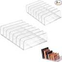 14 Slots Universal Multi Device Organizer Dock Space-Saving Acrylic Clear Multi Phone Stand Holder Divider for iPhone Portable External Hard Drive HDD Phone Cases External CD/DVD Drive