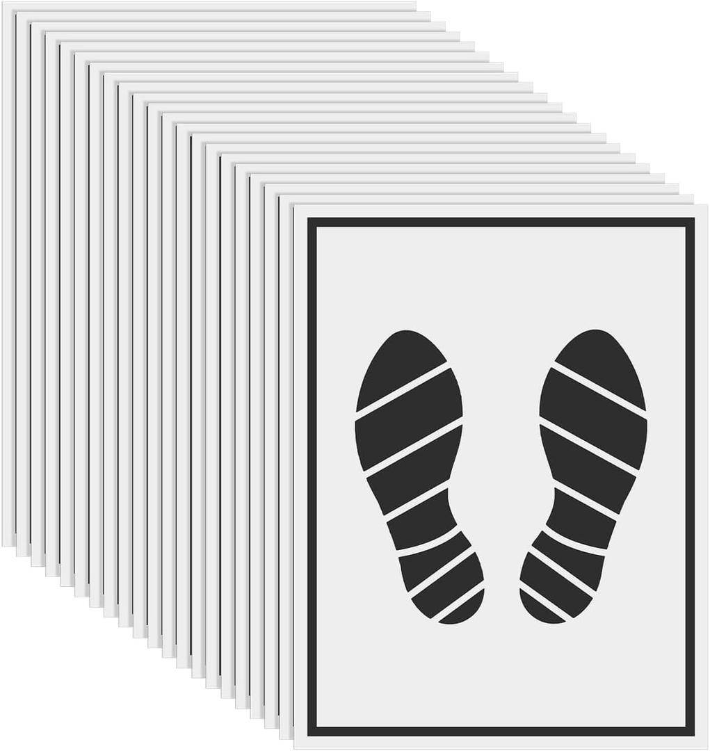 Zerodeko Disposable Foot Mats 50 Pack 19.68X14.96 Inch Portable Paper Car Floor Mats Poly-Coated Vehicle Foot Pads for Interior Protection and Easy Cleanup