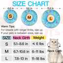 Cat Cone Collar Soft, Cute Cat Donut Collar After Surgery, Adjustable Kitten Recovery Cones to Stop Licking, Lightweight Neck Elizabethan Collars for Cats Kittens (Blue, Medium) (Blue)