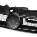 Armordillo Aluminum Mesh Style Front Grille|Compatible With 1999-2006 Volkswagen Golf/GTI / R32 MK4|8739846|Matte Black|Front Hood Bumper Grille