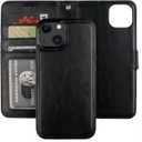 Bocasal Detachable Wallet Case for iPhone 13 Mini RFID Blocking Card Slots Holder Premium PU Leather Magnetic Kickstand Shockproof Wrist Strap Removable Flip Protective Cover 5G 5.4 inch (Black)