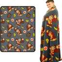 Franco Collectibles Nintendo Donkey Kong Gaming Bedding Super Soft Micro Raschel Throw, 46 in x 60 in
