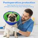 Soft Dog Cone Collar to Stop Licking After Surgery, Comfy Dog Cone Alternative for Large Medium Small Dogs/Cats, Adjustable Washable E-Collar for Spay Neuter Recovery and Neck Protection (Blue)