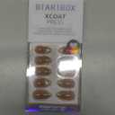 BTArtbox Press On Nails Short - Gold Drops, Lamp-Curable Gold French Tip Cat Eye Almond Press On Nails with Glue and Adhesive Tabs for Women in 16 Sizes - 32 Soft Gel Glue On Nails Kit