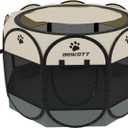 Pet Playpen, Foldable Dog Playpens, Portable Exercise Kennel Tent for Puppies/Dogs/Cats/Rabbits, Dog Play Tent with Removable Mesh Shade Cover for Travel Indoor Outdoor Using(Small) (GY/Small(28.5" x 28.5" x 18"))