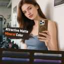 EYZUTAK Magnetic for iPhone 13 Pro Max Case, Compatible with MagSafe, Military Grade Drop Protection Translucent Matte Phone Case Slim Anti-Fingerprint Shockproof Protective Cover for Women Men-Gold