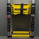 Telescoping Ladder A Frame, 16.5ft Aluminum Extension Folding Telescopic Ladder Lightweight 330lbs Max Capacity, Multi Purpose RV Ladder for Outdoor Work