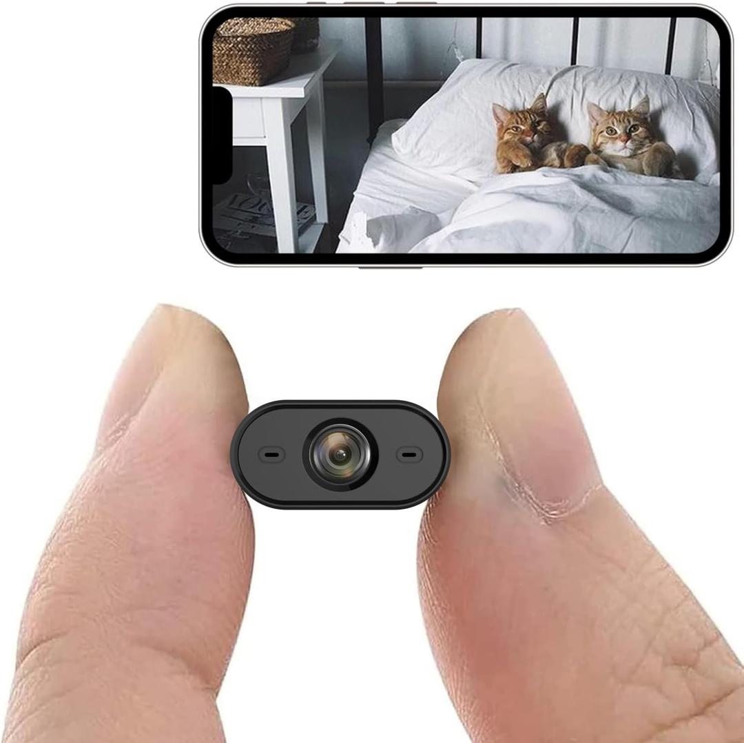 Spy Camera 1080P Indoor Hidden Camera Wireless, Mini Cameras, Home Security Cameras with Motion Detection, Night Vision, App Control Door Cam X8