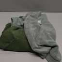 Idepet Fleece Sweater 2 Pack, Winter Dog Clothes Turtleneck Sweatshirt Pet Clothing Stretchy Small Coat Cat Apparel with Leash Ring, Green, Dark Green, Medium