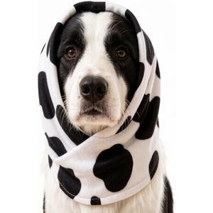 23.6'' Dog Ear Muffs Noise Protection, Calming Hoodie for Grooming | Multi-use calming wrap for dogs, cats & small pets. Reduces noise & anxiety. Use as ear cover, bib, or swaddle