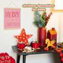 ShowDraven Pink Christmas Wall Art Decor Hanger Frame, Pink Christmas Decorations Wall Decor Outdoor Indoor for Kitchen Bedroom Bathroom Office, 12x16 Inch (merry christmas bow)