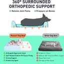 Indestructible Dog Bed for Large Dogs - Memory Foam Dog Bed with Reversible Breathable Mat, 4-Sided Bolster, Machine Washable Cover & Non-Slip Bottom, 36 x 27 x 6 Inch