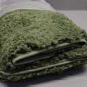 MIULEE Microfiber Bathroom Rugs and Mats Sets 2 Pieces Extra Thick Non Slip Bath Mat and U-Shaped Contour Toilet Rug for Bath Room Floor Restroom, 20"x30"+20"x20", Moss Green