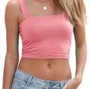 Abardsion Women's Sexy Sleeveless Skinny Basic Strappy Crop Tank Tops S