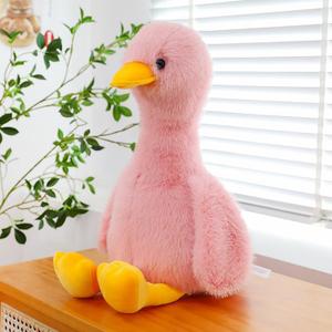 Plush Duck Stuffed Animal - Ultra Soft & Huggable Duck Toy, 18 Inch Cuddly Buddy for Boys & Girls, for Birthday/Valentine's Day/Christmas (Pink)