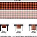 Softalker Fall Checkered Table Runner - Orange Buffalo Plaid Halloween Thanksgiving Stain Resistant Washable Table Decoration for Dining/Parties/Holiday Decor, 13 x 90 Inch