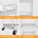 4 Tier Rolling Utility Cart with Drawer,REBECAT Utility Cart Made of Multifunctional Storage Organizer Tool for Kitchen,Bathroom,Living Room,Office(Gray)