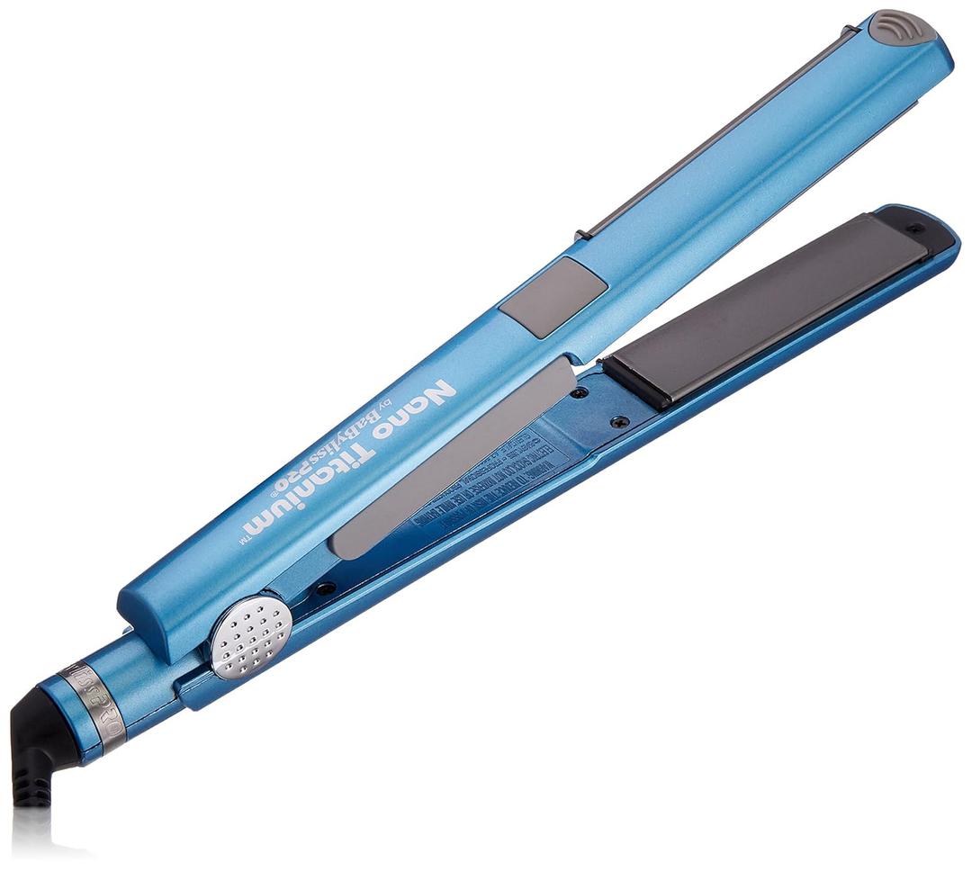 BaBylissPRO Nano Titanium Flat Iron Hair Straightener, 1" Curved Styler for Professional Salon Results and All Hair Types