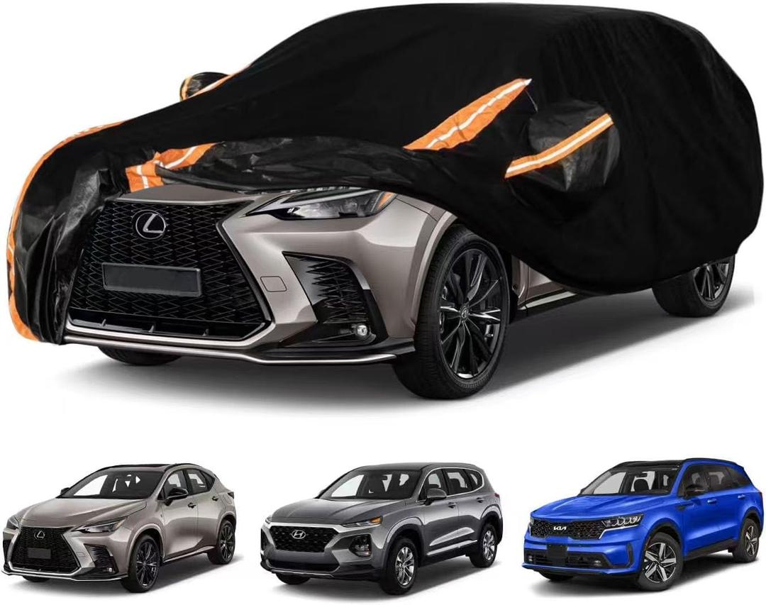 8 Layers Car Cover Custom Fit Lexus NX 250 300 350 400 450, Nissan Rogue 2008-2026, Mazda CX-50, Waterproof All Weather for Automobiles, Outdoor Full SUV Car Cover Rain Sun UV Protection