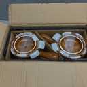LE TAUCI French Onion Soup Bowls, 22 Ounce Ceramic Soup Bowls with Handles, Soup Crocks with Lids for Soup, Cereal, Chilli, Beef Stew, Oven Safe Stackable Serving Bowls Set, Set of 4