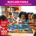 QUOKKA 100 Piece Puzzles for Kids Ages 6-8  Intricately Illustrated Ocean Animals Puzzle for Kids Ages 8-10  Educational Busyland Game Packed with Visual Details for Boys and Girls