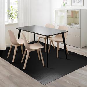 Vinyl Floor Mat for Home, Waterproof Area Mat Under Dining Room Table 42x78