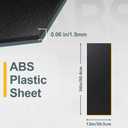 Kinlink Black ABS Plastic Sheet 12" x 36"x 0.06" Flexible Moldable Impact Strength and High Tensile 1/16" Thick (1.5mm) Abs Sheet Moldable Plastic DIY Materials for Home Decor and Handicrafts 6 Pack