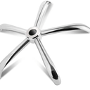 GENGTELI Rolling Stool With Wheels, Adjustable Height Swivel Chair, Black Cushioned Seat, Chrome Base With Castors (BLKk