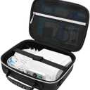 Hard Case for Smart Nebulizer,Portable Nebulizer Bag,Desktop Inhaler Nebulizer for Home Travel Use,Medical Case for Inhaler Spacer, Masks, Asthma Accessories Medicine Storage Bag, Black