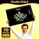 10 Pcs Black Poster Board 22" x 28" Paper Bulk, ROOKEA Vision Poster Boards for School Arts Craft Projects Presentations Drawing Scrapbooking Blank Graphic Display