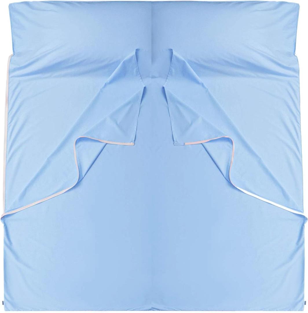 Brand - GANNAFEE Cotton Sleeping Bag Liner with Zipper - 100% Cotton Travel Sheet