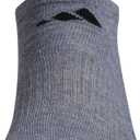 Adidas Men's Athletic Cushioned No Show Socks (6 Pairs) Durable & Comfortable, Size 12-15 (Gray)