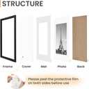 upsimples 16x20 Picture Frame Set of 5, Display Pictures 11x14 with Mat or 16 x 20 Without, Wall Gallery Poster Frames, Black