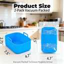 Ninja Silicone Air Fryer Liners - Reusable 8QT Dual Basket DZ201 - Rectangular 2-Pack Vacuum-Packed Easy-Clean Dishwasher-Safe Food-Safe for Home Chefs - Housewarming Gifts