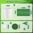 8 Sets Golf Party Centerpieces for Table, Includes 8 Iron Buckets, 8 Golf Balls, 8 Grass Mats, 2 Tablecloths, 8 Flags for Golf Sports Themed Birthday Party Supplies (White)