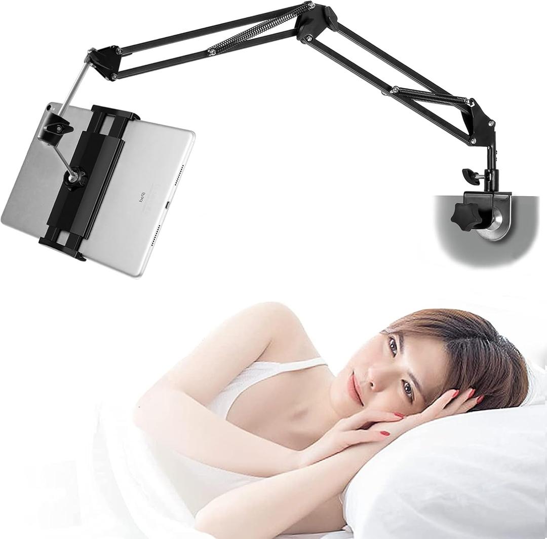 Awlbstruse Tablet Stand Phone Holder for Bed,iPad Holder for Desk, Headboard,Bedside,Table, Compatible with iPhone iPad Kindle or Other 4.513" Screen Device