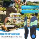 Arch Support Inserts for Women & Men, Lightweight Running Sport Insoles & Plantar Fasciitis Relief Shoe Insoles - Shock Absorbing Orthotic Inserts for Flat Feet, Running & All-Day Comfort - M Size (M (Womens 8.5-9.5 | Mens 7-8))