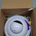 Interactive Cat Toys for Indoor Cats,4-in-1 Automatic Kitten Toy with Laser, Fluttering Butterfly, Moving Feather & Track Balls, USB Rechargeable Self-Play Electronic Toy for Kittens & Adults (White)