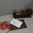 RUSTOWN Farmhouse Medicine Cabinet with 2 Barn Door, Wood Wall Mounted Storage Cabinet with Adjustable Shelf and Towel Bar, 3-Tier Bathroom Cabinet for Bathroom, Living Room (Dark Walnut, Medium)