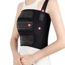 Solmyr Rib Brace Broken Rib Belt, Rib Support Brace for Men and Women, Breathable Chest Wrap Belt for Sore or Bruised Ribs Support, Sternum Injuries, Dislocated Ribs Protection, Pulled Muscle Pain (Medium)