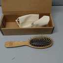 TEK - Large Oval Ash Wood Brush Handmade in Italy, with Short Tooth, Universal for All Hair Types - 22 x 6 cm