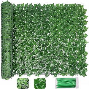 Bybeton Artificial Ivy Privacy Fence Screen - 40" X 120" UV-Anti Fake Leaves Vines - Patio Balcony Privacy, Garden, Backyard Greenery Wall Decor