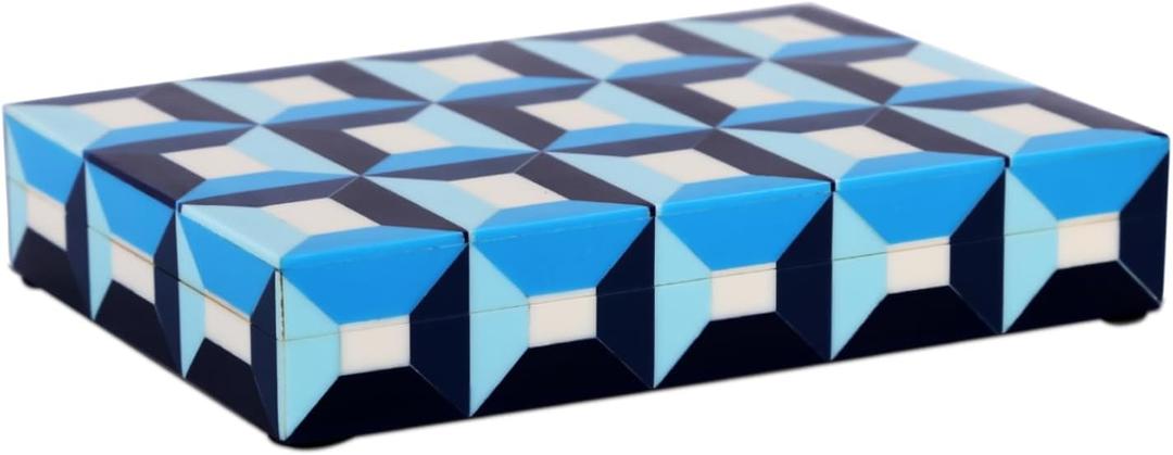 Handicrafts Home Decorative Box 8x6 Photo Storage Box, Jewelry Organizer, Modern Decorative Storage Box with Lid, Bohemian Table Dcor, Vintage Keepsake Box for Shelf or Coffee Table Decor