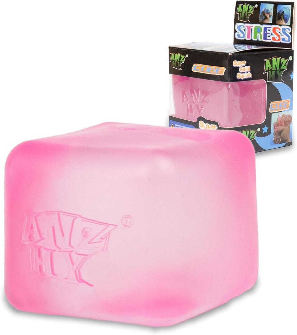 Stress Cube for Kid & Adults, Gel Filled Squishy Toys for Kids Stress Relief - High Density Squeeze Balls for Students Calming - Fidget Squishy Toys for Anxiety Relief