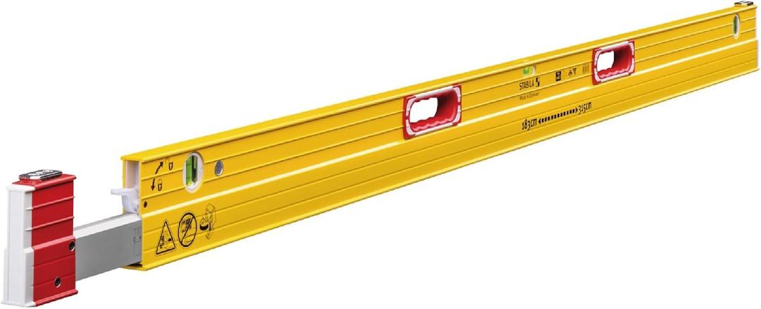 STABILA Type 106T Extendable Plate Level, Adjustable 6-10 ft Range, Cat. Number 35610